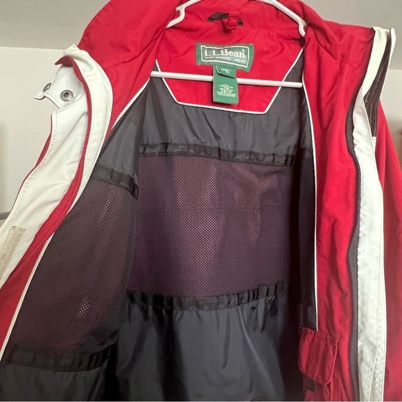 VTG L.L. Bean 2 in 1 Jacket/Coat Red SZ M Outdoors Gorpcore Cabincore Preppy - Picture 6 of 13